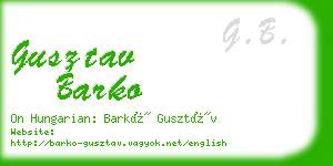 gusztav barko business card